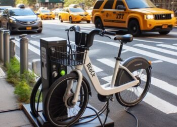 PARA REDUCIR LOS INCENDIOS DE BATERÍAS ELÉCTRICAS, EL NYC DOT ANUNCIA QUE LOS PROPIETARIOS E INQUILINOS PUEDEN SOLICITAR PERMISO PARA INSTALAR CAJAS DE CARGA DE BATERÍAS PARA BICICLETAS ELÉCTRICAS EN LAS ACERAS