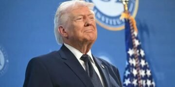 Trump en un evento en Florida este lunes. GETTY IMAGES