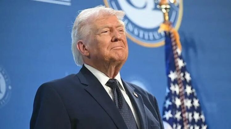 Trump en un evento en Florida este lunes. GETTY IMAGES