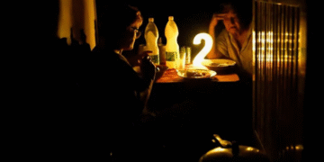 Dos mujeres cenan casi a oscuras en una vivienda de La Habana durante el último apagón total, iniciado el sábado Norlys Perez | REUTERS