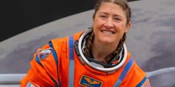 13 años después de ser seleccionada para convertirse en astronauta, Koch está realizando su sueño de infancia de viajar a la Luna. GETTY IMAGES