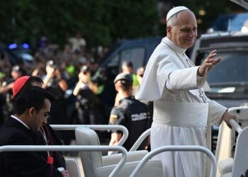 El Papa León XIV manda un fuerte mensaje durante su misa en Cibeles. (EFE/Fernando Villar)