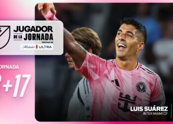 Luis Suárez, delantero de Inter Miami CF es nombrado Jugador de la Jornada 16 y 17 de la MLS presentado por Michelob ULTRA