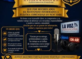 La Voz Internacional: un referente de la comunicación para la diáspora hondureña será reconocida en Nueva York