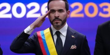 El ultraderechista Abelardo de la Espriella tras ser investido presidente de Colombia Matias Delacroix AP Photo/Matias Delacroix