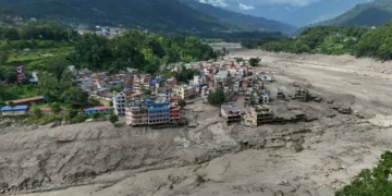 Una vista de la devastadora riada.NARENDRA SHRESTHA